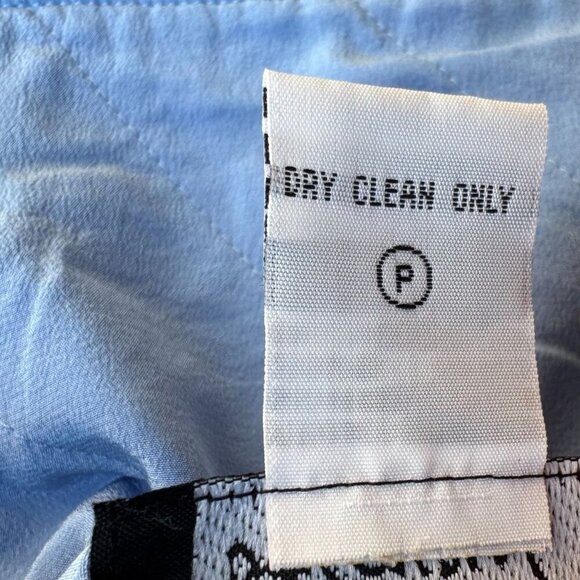 Koos Of Course Vintage Womens Reversible Blue Floral Silk Button Jacket Blazer S - Picture 10 of 11